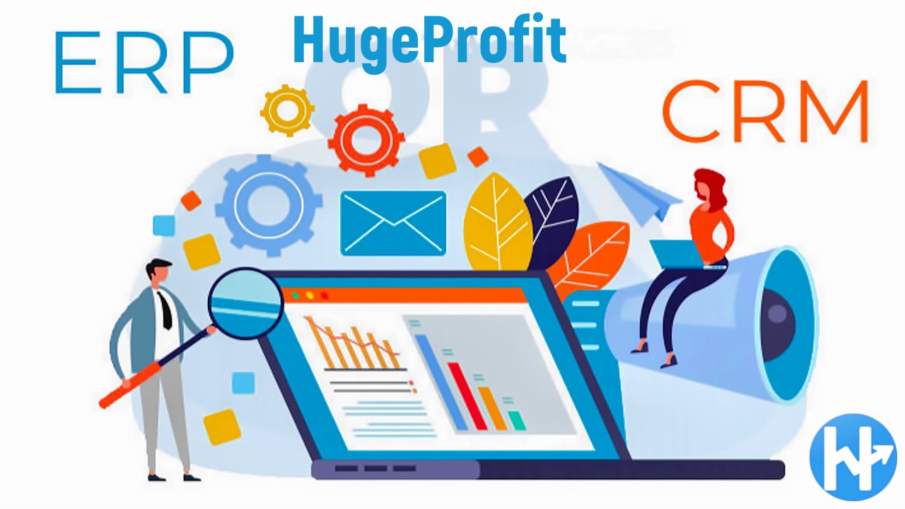 The HugeProfit ERP system with CRM elements