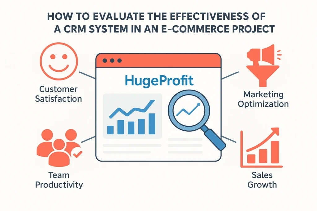 How to evaluate the effectiveness of the implemented CRM system in your e-commerce project