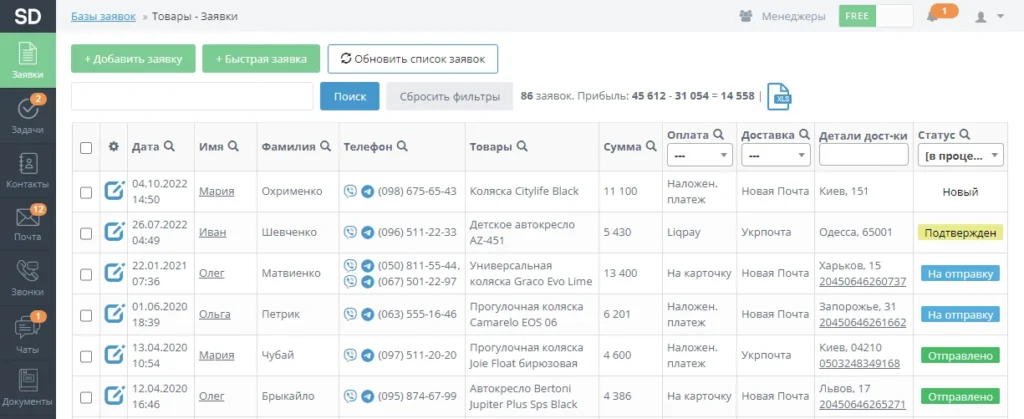 SalesDrive - CRM для автоматизації продажів у малому та середньому бізнесі