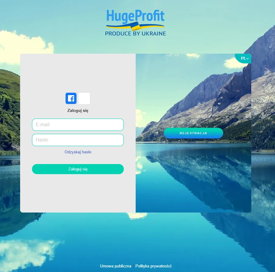 Rejestracja HugeProfit