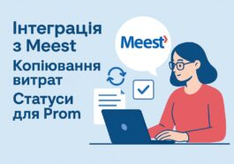 Інтеграція з Meest, Копіювання витрат, Статуси для Prom