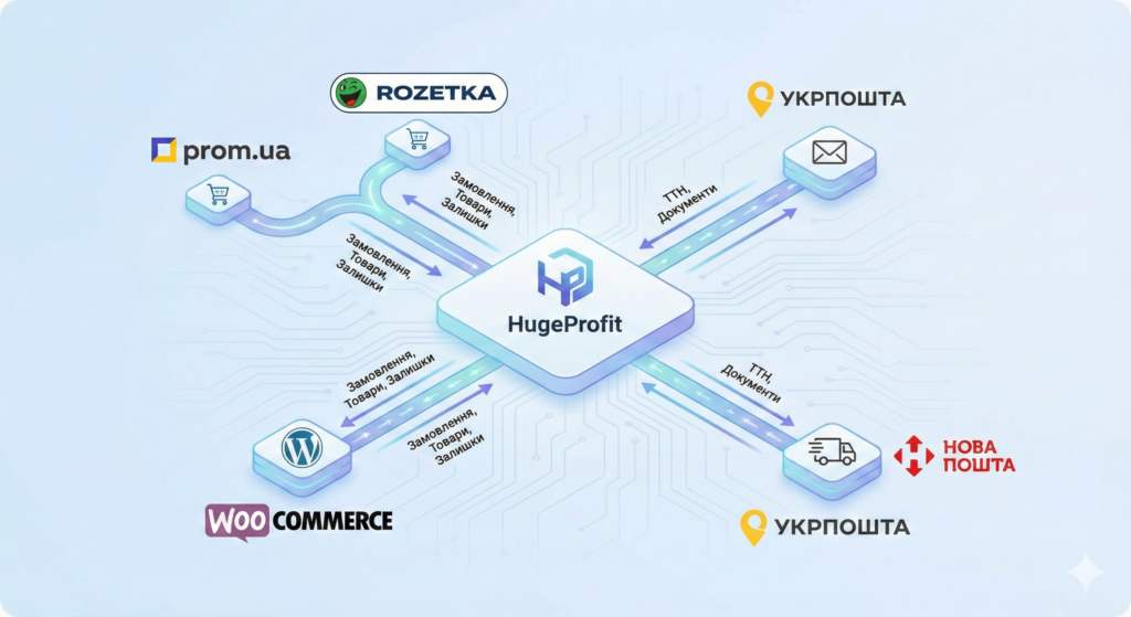 Готові інтеграції для маркетплейсів і служб доставки