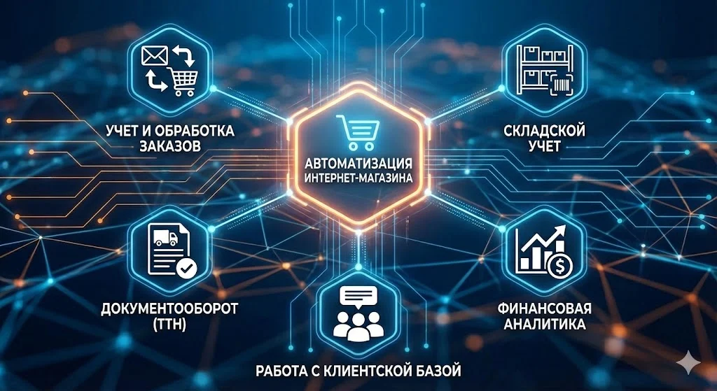 Главные процессы для автоматизации интернет-магазина