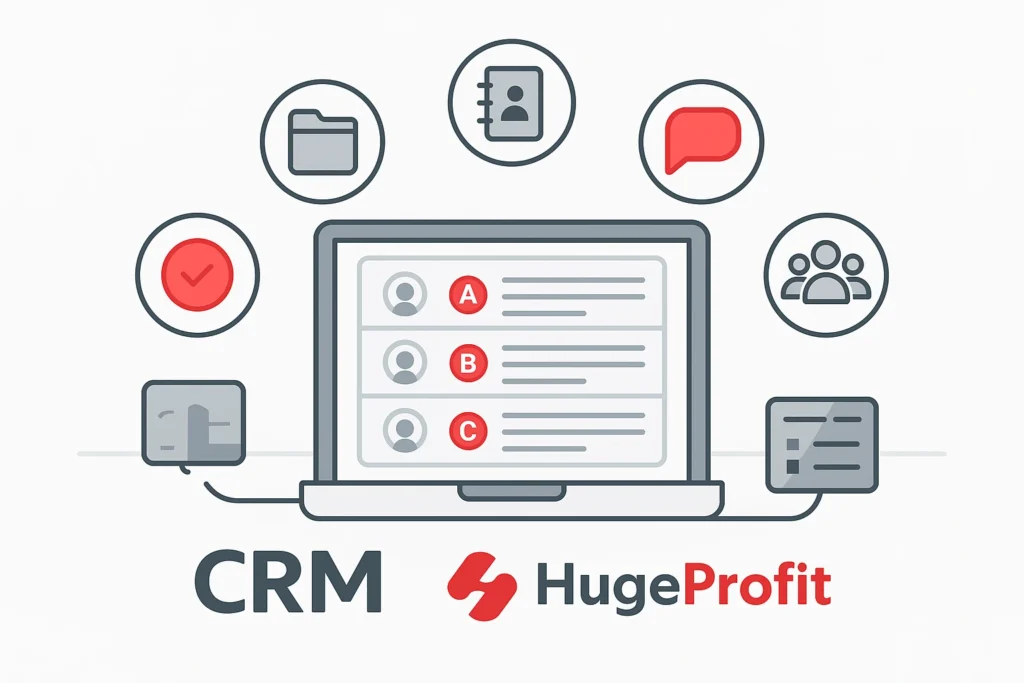 Крім того, наша CRM HugeProfit система вміє