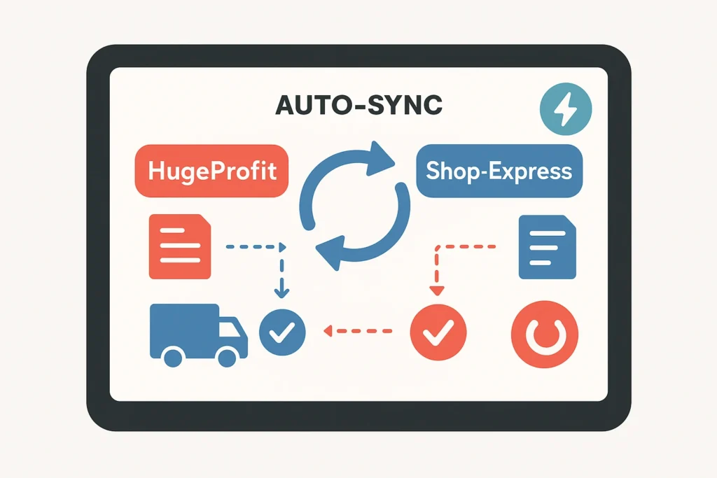 Автосинхронизация заказов и статусов между HugeProfit и Shop-Express